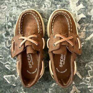 Sperry Kids Tan Moccasins